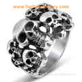 Harley motorbiker stainless steel skull rings